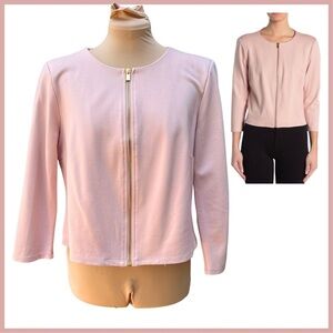 Philosophy (Large - EUC) Blush Pink Ponte Zippered Jacket